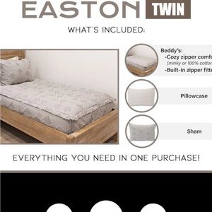 Beddys Easton Twin Gray Comforter Set